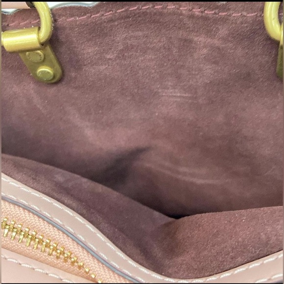 COACH 1941 Rogue 31 Peony Pink Pebble Leather Tea Rose & Rivets - Picture 15 of 16